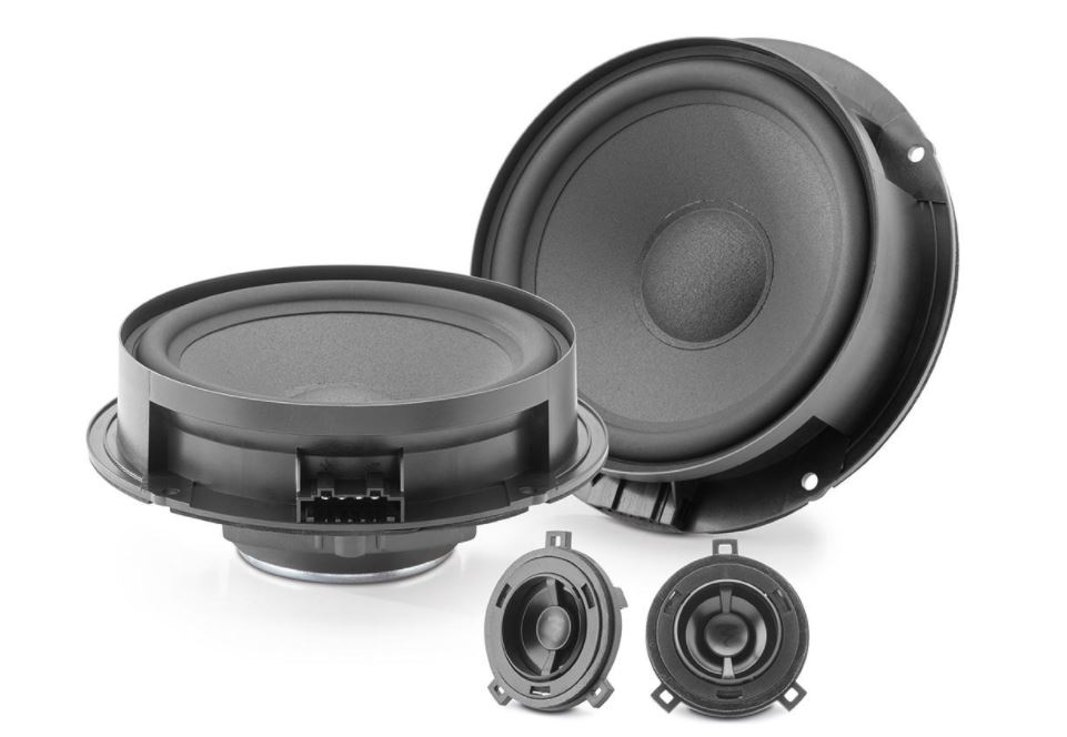 FOCAL IS VW 155 - 2-pásmové komponentní 155 mm reproduktory pro vozy Volkswagen, Škoda, Seat, 100 W max., 92 dB, 2 Ω