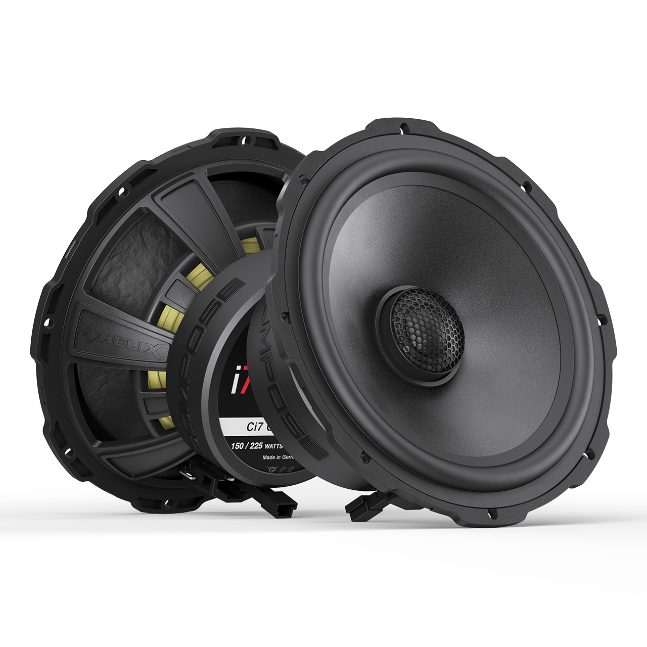 HELIX Ci7 C165.2FM-S3 - <p><span>165 mm High-End koaxiální reproduktory </span><strong>Helix COMPOSE I7</strong><span> pro </span><strong>Plug & Play </strong><span> řešení FlexMount, </span><br /><span>150 W RMS / 3 Ω</s