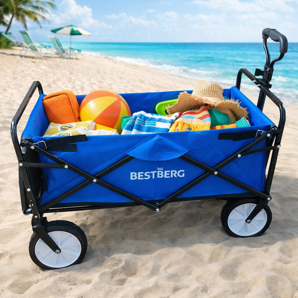 Skládací plážový vozík BestBerg BBBW-10BE
