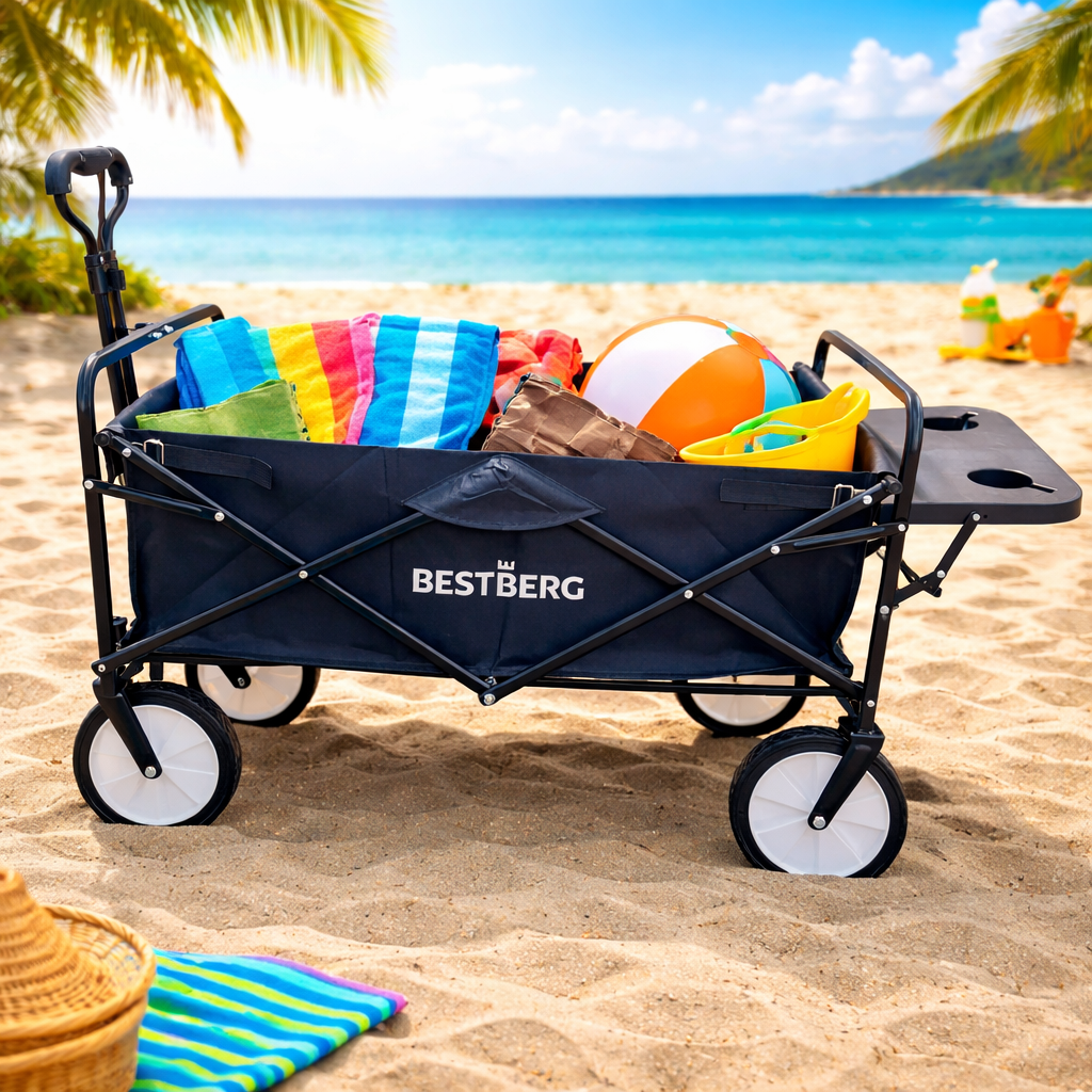 Skládací plážový vozík BestBerg BBBW-10BK