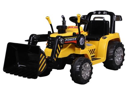 Dětské elektrické autíčko BestBerg BBCC-40Y – nakladač / od 3 let / nosnost 30 kg / žlutá