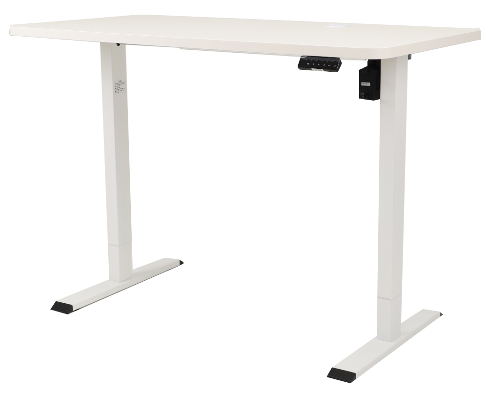 Výškově nastavitelný elektrický stůl BestBerg BBAT-14WW / rozměr 140x70 cm / výška 93,4–125,4 cm / bílá