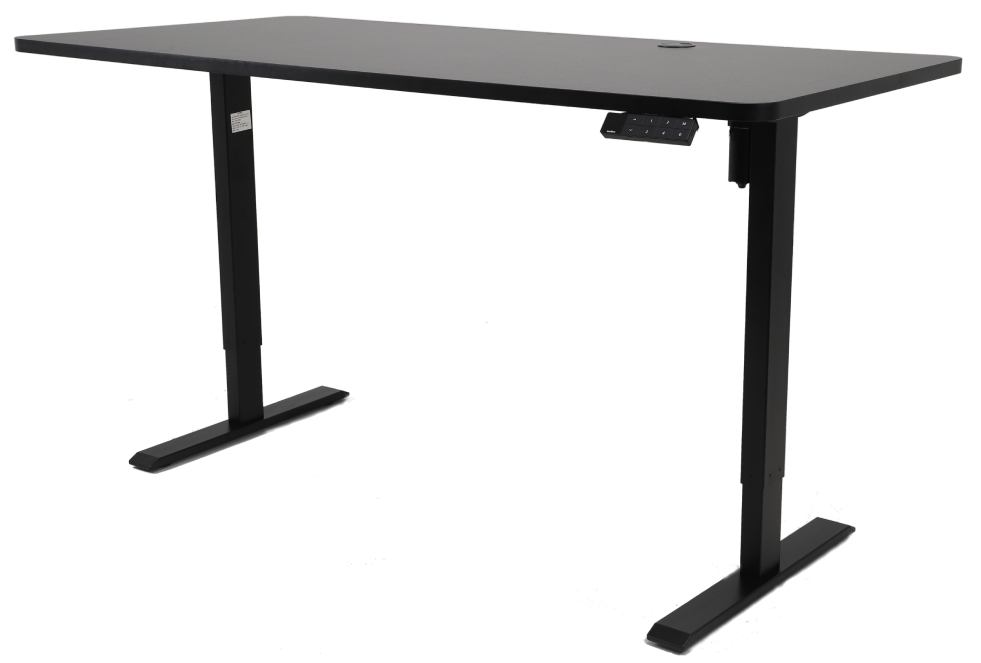 Výškově nastavitelný elektrický stůl BestBerg BBAT-16BB / rozměr 160x80 cm / výška 85–130 cm / černá