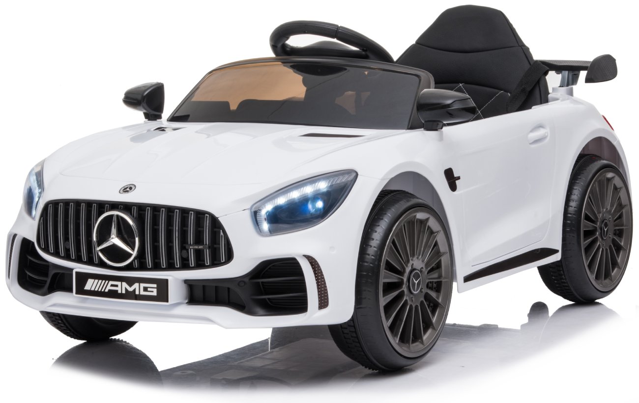 Dětské elektrické autíčko s dálkovým ovládáním BestBerg BBCC-50W – Mercedes-Benz AMG GT R / od 3 let / nosnost 25 kg / bílá