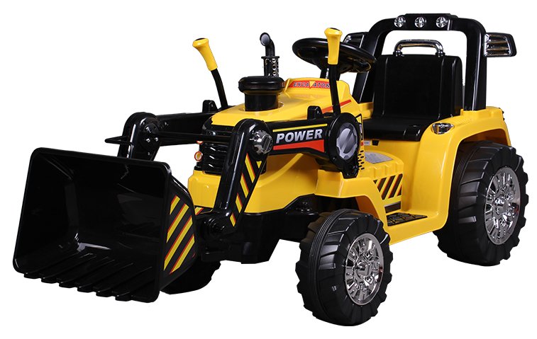 Dětské elektrické autíčko BestBerg BBCC-40Y – nakladač / od 3 let / nosnost 30 kg / žlutá