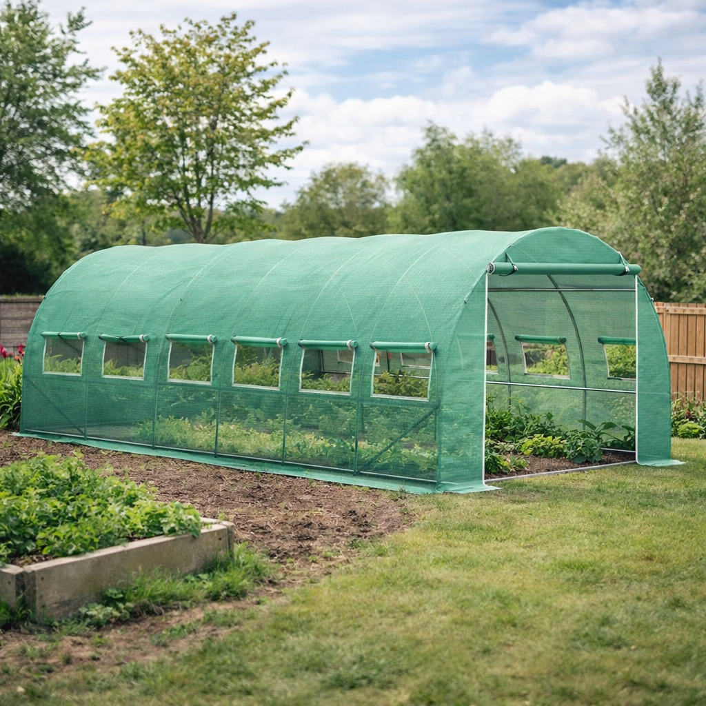 Zahradní fóliovník BestBerg BBGT-18G / 18 m² / 6 x 3 x 2 m / zelená