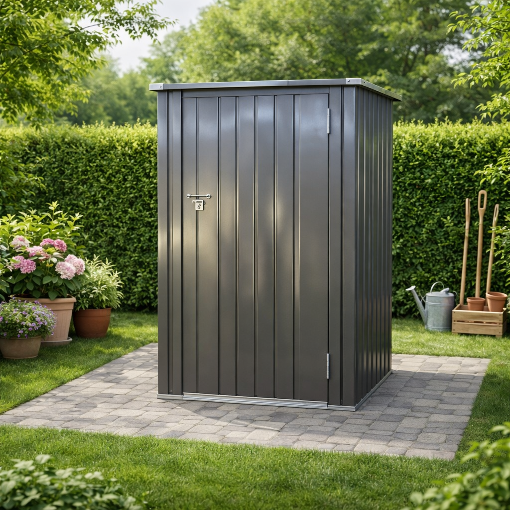 Zahradní domek BestBerg BBSH-001G / 0,93 m² / 90 x 160 x 103 cm / šedá