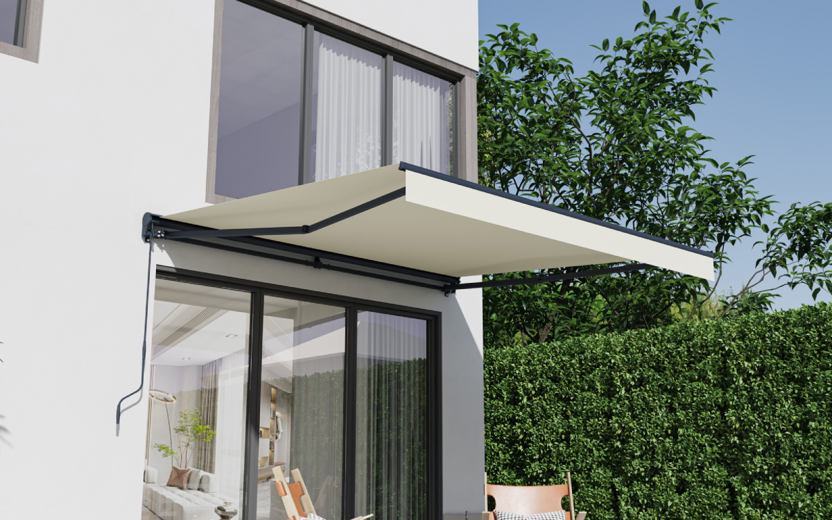 Elektrická markýza BestBerg BBSU-E350BG / 350 x 300 cm / béžová