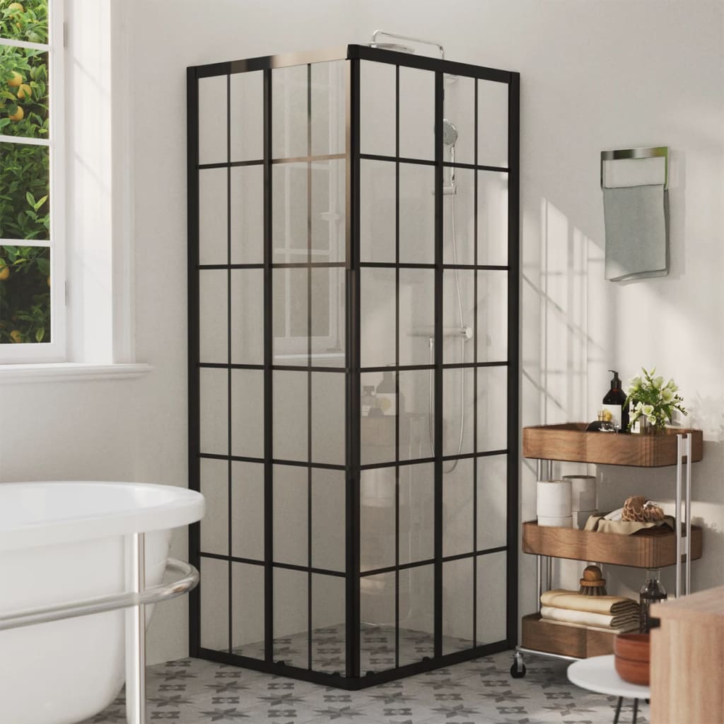Sprchová zástěna BestBerg 150769 / 80 × 70 × 180 cm / černá/transparentní