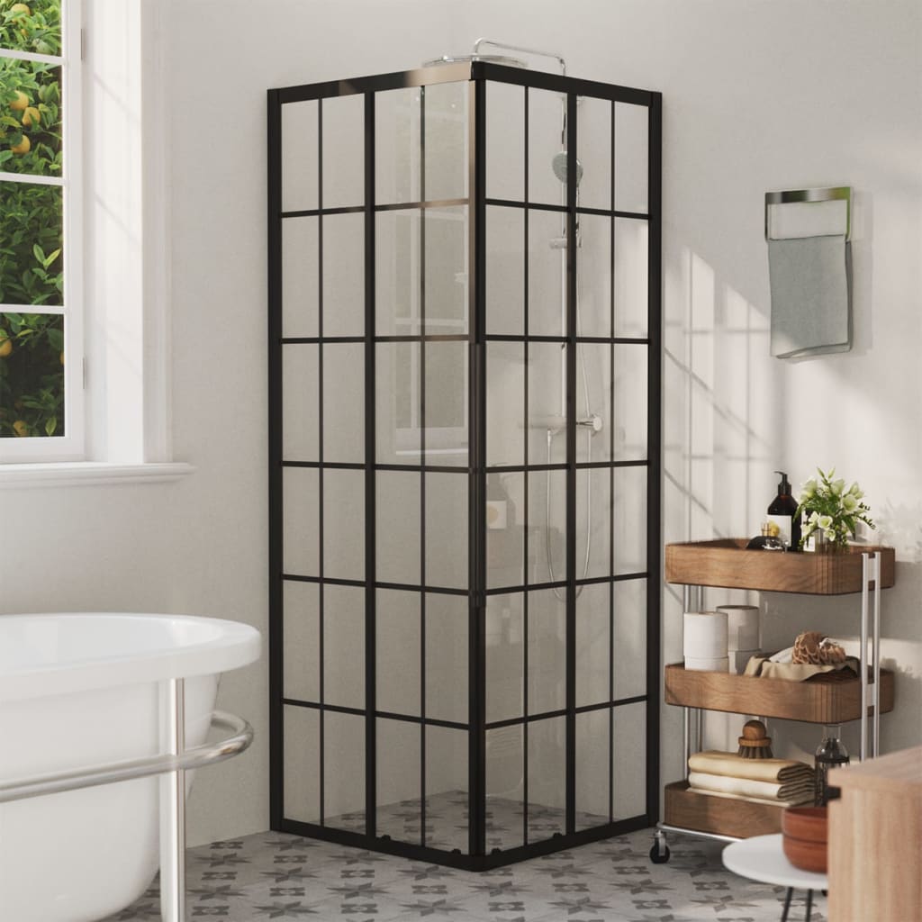 Sprchová zástěna BestBerg 150770 / 80 × 80 × 180 cm / černá/transparentní