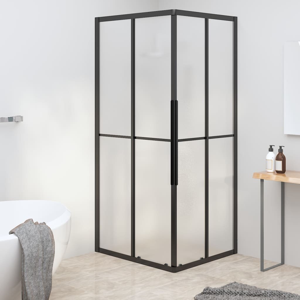 Sprchová zástěna BestBerg 151856 / 80 × 70 × 180 cm / černá/transparentní