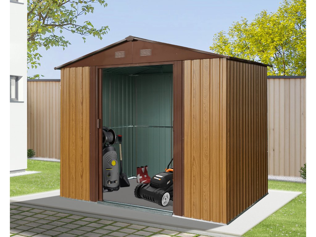 Zahradní domek BestBerg ZDB-4D / 4,1 m² / 236 x 174 x 206 cm / dřevo/hnědá