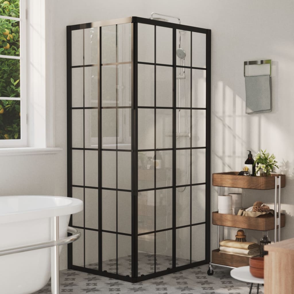 Sprchová zástěna BestBerg 150771 / 90 × 70 × 180 cm / černá/transparentní