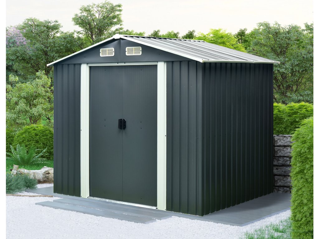 Zahradní domek BestBerg ZDB-4A / 4,1 m² / 236 x 174 x 206 cm / šedá