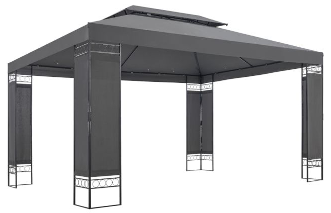 Zahradní altán BestBerg BBGG-40 / 300 x 400 x 260 cm / šedá