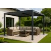 Hliníková bioklimatická pergola s lamelami BestBerg BBP-9G / 3 x 3 m / šedá