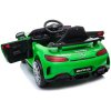 Dětské elektrické autíčko s dálkovým ovládáním BestBerg BBCC-10G – Mercedes-Benz AMG GT R / nosnost 25 kg / Li-Ion baterie / zelená