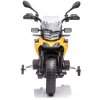 Dětská elektrická motorka BestBerg BBCC-80Y – BMW F 850 GS / nosnost 30 kg / Li-Ion baterie / žlutá