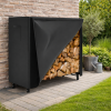 Stojan na dřevo s krytem BestBerg BBFR-122C / 122 x 34 x 110 cm / černá
