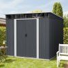 Zahradní domek BestBerg ZD-808AW / 5,6 m² / 236 × 238 × 203 cm / antracit/bílá