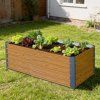 Vyvýšený zahradní záhon BestBerg VZ-940RW / 940 l / 180 x 90 x 58 cm / dekor dřeva