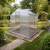 Skleník se základnou BestBerg BBGH-406S / 2,5 m² / 130 x 190 x 194 cm / stříbrná