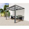 Hliníková pergola BestBerg PZ-9A / 9 m² / antracit/šedá
