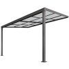 Hliníková pergola BestBerg PZ-12A / 12 m² / antracit/šedá