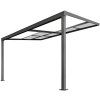 Hliníková pergola BestBerg PZ-12A / 12 m² / antracit/šedá