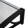 Hliníkový vchodový přístřešek BestBerg BBDA-8012D / 120 x 80 cm / černá