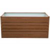 Vyvýšený zahradní záhon BestBerg VZ-1100D / 1100 l / 180 x 90 x 70 cm / dřevo