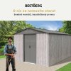 Zahradní domek BestBerg ZDB-9SD / 9 m² / 279 x 324 x 211 cm / bílé dřevo/šedá