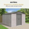 Zahradní domek BestBerg ZDB-9SD / 9 m² / 279 x 324 x 211 cm / bílé dřevo/šedá