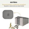 Zahradní domek BestBerg ZDB-9SD / 9 m² / 279 x 324 x 211 cm / bílé dřevo/šedá