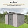 Zahradní domek BestBerg ZDB-7SD / 7,2 m² / 301 x 238 x 214 cm / bílé dřevo/šedá