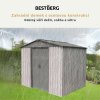 Zahradní domek BestBerg ZDB-4SD / 4,1 m² / 236 x 174 x 206 cm / bílé dřevo/šedá