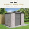 Zahradní domek BestBerg ZDB-4SD / 4,1 m² / 236 x 174 x 206 cm / bílé dřevo/šedá