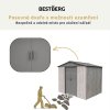 Zahradní domek BestBerg ZDB-4SD / 4,1 m² / 236 x 174 x 206 cm / bílé dřevo/šedá