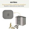 Zahradní domek BestBerg ZDB-2SD / 2,5 m² / 194 x 131 x 184 cm / bílé dřevo/šedá