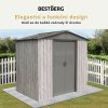 Zahradní domek BestBerg ZDB-2SD / 2,5 m² / 194 x 131 x 184 cm / bílé dřevo/šedá