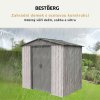 Zahradní domek BestBerg ZDB-2SD / 2,5 m² / 194 x 131 x 184 cm / bílé dřevo/šedá