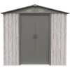 Zahradní domek BestBerg ZDB-2SD / 2,5 m² / 194 x 131 x 184 cm / bílé dřevo/šedá