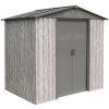Zahradní domek BestBerg ZDB-2SD / 2,5 m² / 194 x 131 x 184 cm / bílé dřevo/šedá