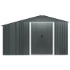 Zahradní domek s dřevníkem BestBerg ZDD-6A / 6 m² / 322 x 196 x 196 cm / šedá