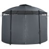 Zahradní altán s LED solárním osvětlením BestBerg BBGG-20 / 350 x 274 cm / šedá