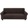 Elastický žakárový potah na dvoumístnou pohovku BestBerg / hnědá