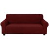 Elastický žakárový potah na trojmístnou pohovku BestBerg / vínová