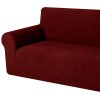 Elastický žakárový potah na trojmístnou pohovku BestBerg / vínová