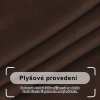 Elastický plyšový potah na trojmístnou pohovku BestBerg / čokoládová