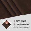 Elastický plyšový potah na trojmístnou pohovku BestBerg / čokoládová